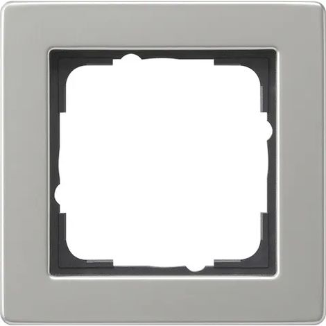 Gira Marco de recubrimiento 1f Gira E2 Acero inoxidable [021133], 0211 33