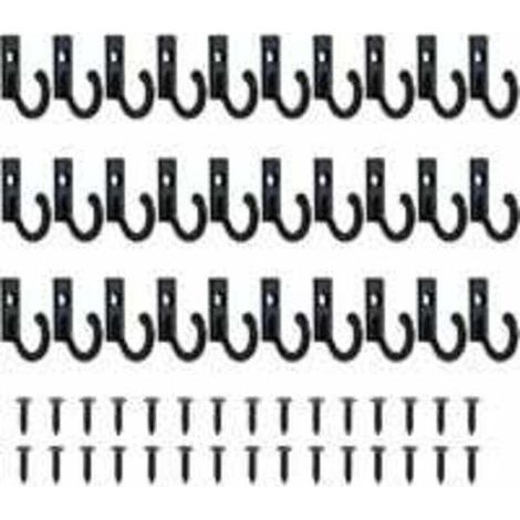 Set di 30 piccoli ganci vintage, supporto a muro per portachiavi, ganci sospesi per gioielli, ganci per chiavi e abiti, appendiabiti con viti, attaccapanni da parete per bagno (1/4)