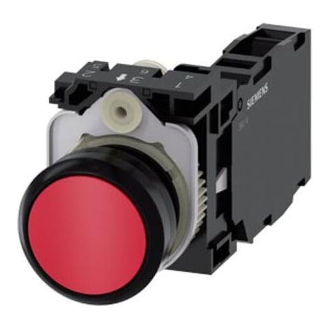 Siemens Drucktaster Druckknopf 3SU1100-0AB20-1FA0 22mm rot 1S+1Ö