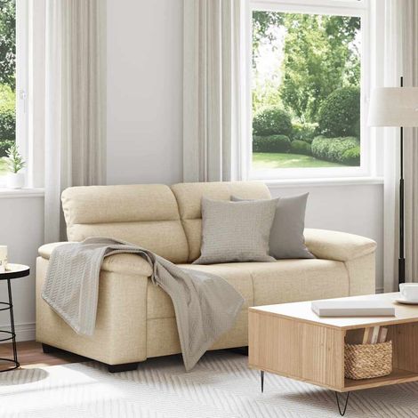 2-Sitzer-Sofa Creme 160x81x84 cm Stoff