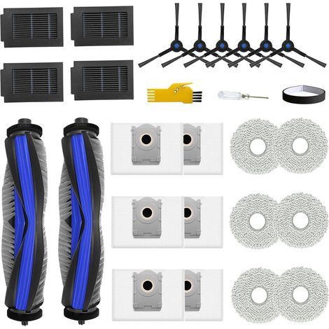25 Pieces - Robot Vacuum Cleaner Accessories - HEPA Filter - Main and Side Brushes for ECOVACS DEEBOT T50 Max Pro Omni Black (1/5)