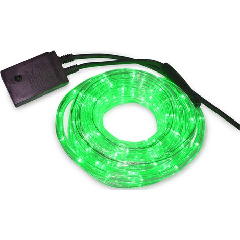 Tubo luminoso LED Exterior 240 luces verde flexible con 8 efectos IP65
