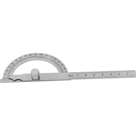 Rapporteur en acier inoxydable, règle d'angle multifonctionnelle de haute précision à 180 °, jauge 80x120mm, plage de 0 à 8cm (1/5)