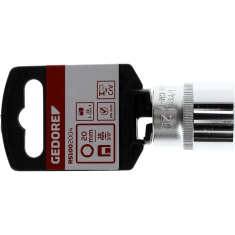 R51002004 Inserto per chiave a bussola 3/8" 6 facce 20 mm Lunghezza 32 mm (1/4)