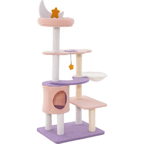 COSTWAY Cat Tree Indoor Multi-level Cat Tower Kitty Play House Activity Center