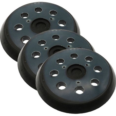 Plato De Lija - 125 mm - 8 Orificios Anti-Poussière - Compatible Avec Ponceuse Orbital BO5010 - 3 Pièces (1/5)