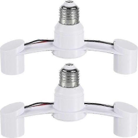 Lot de 2 adaptateurs de douille E27 vers E27 pour ampoules LED, pour la maison, le garage ou le sous-sol. (1/4)