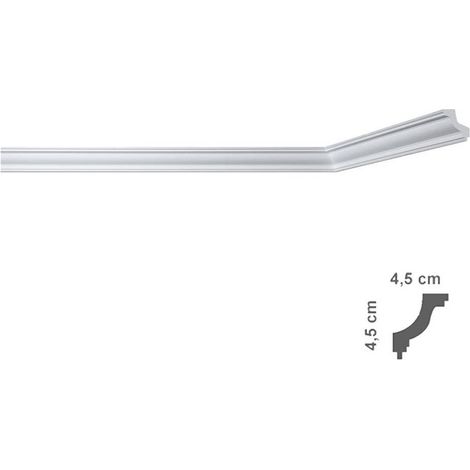 CORNICE DECORATIVA PER SOFFITTO mod. I703 - mm 45 x 45 x 2 mt