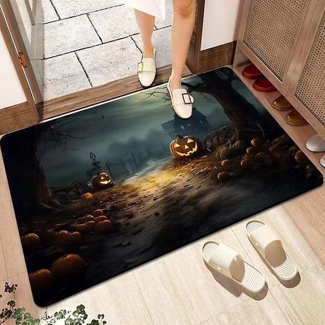 60x40cm Cm Paillasson D'halloween Pour Intrieur Et Extrieur, Tapis De Bienvenue Amusant-9