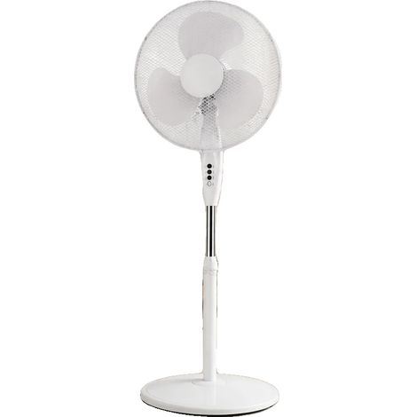 Standventilator, 16 Zoll Durchmesser, 45W Leistung, 3 Geschwindigkeitsstufen, 90° Oszillation, höhenverstellbar bis 122 cm (1/5)