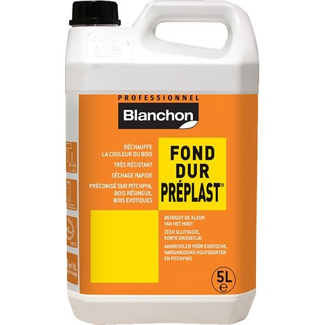 Blanchon Fond Dur Préplast Incolore 5 L – Primaire pour parquet et boiserie intérieure
