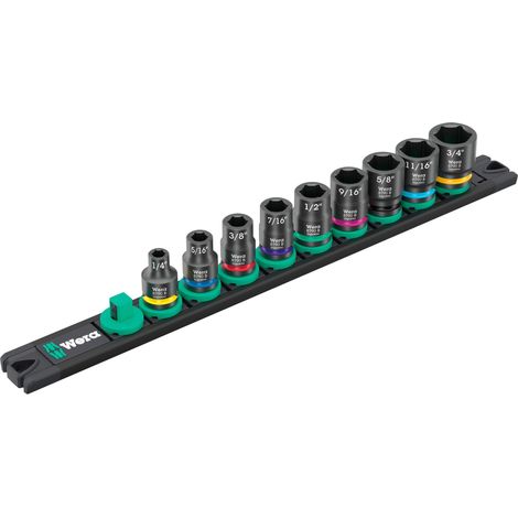 WERA 05005452001 9608 BARRE MAGNÉTIQUE POUR DOUILLES B IMPAKTOR IMPERIAL 1, 9 PIÈCES (1/5)