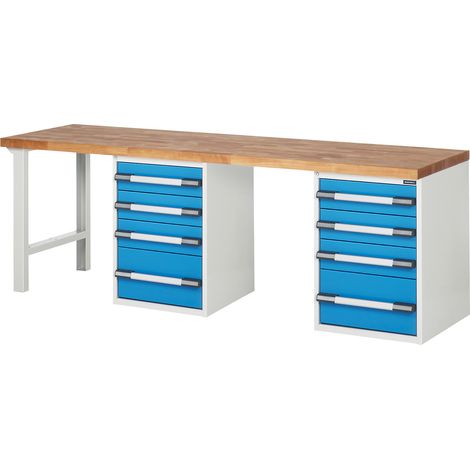 eurokraft pro, Établi, système modulaire Série 7000, 8 tiroirs