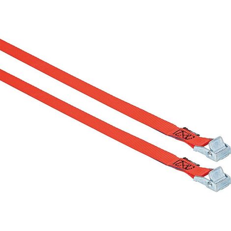 Sangle d'arrimage à pince de ceinture, monobloc Cambuckle 20mm 300 kg 2,5m Cond.2 pièces (1/2)