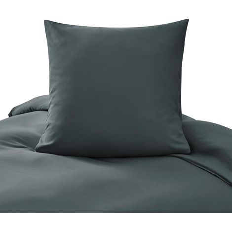 Completo letto microfibra 4 pezzi grigio 140x200 cm (1/5)