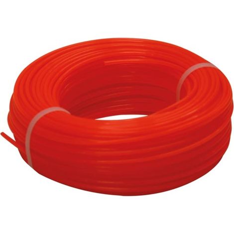 Toolland Fil pour coupe-bordure, nylon, rouge, 2.4 mm, 100 m (1/2)