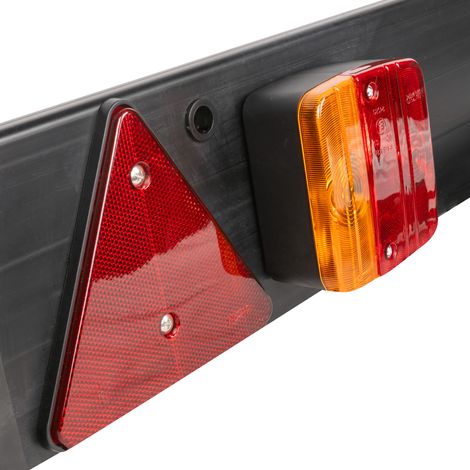 Barra para remolque de 1100x140mm. con 2 pilotos, 2 catareflectantes triangulares JBM50910
