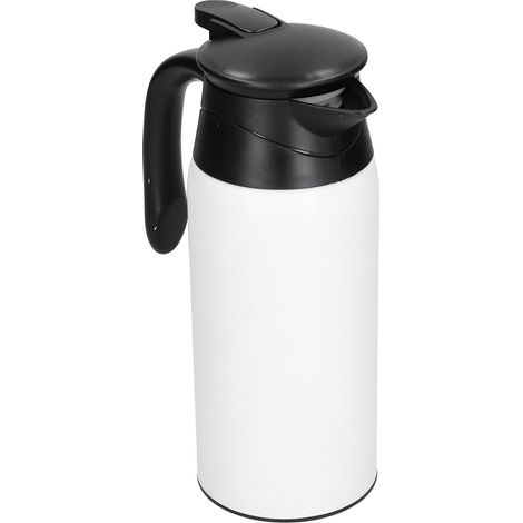Bouilloire électrique de voiture, 12V/24V, grande capacité, bouteille d'eau isotherme, bouilloire portable, 12V/24V, MiYi blanc ivoire, livrée avec base. (1/5)