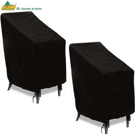 Housse de fauteuil 2 places - Tissu Oxford 210D - Noir - Style luxueux - Protection étendue - 134x66x63/89cm (1/5)
