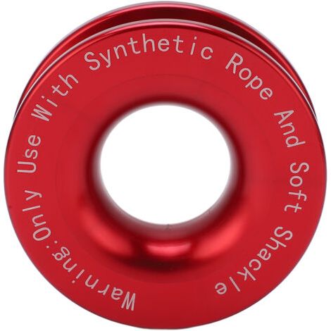 QORVA-Anneau de récupération d'arraché de treuil, force de rupture de 41 000 lb, pour manille souple de 7/16 pouces, 1/2 pouces, avec cordes de 3/16 pouces, 1/4 pouces, 3/8 pouces, rouge
