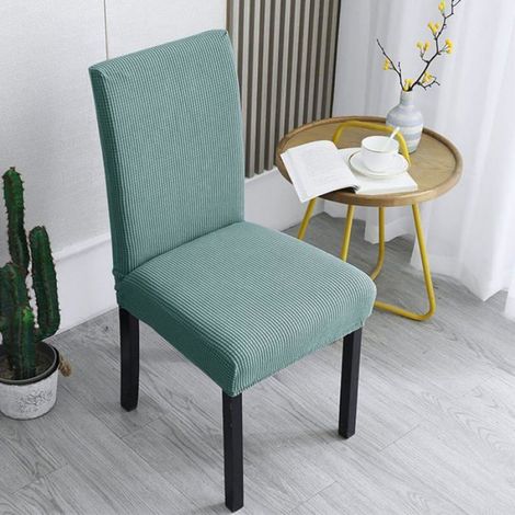 Housse De Chaise - Lot De 6 - Extensible Universel - Pour Dossier De Chaise Hauteur 45 À 58 Cm - Lavable En Machine - Noir (1/5)