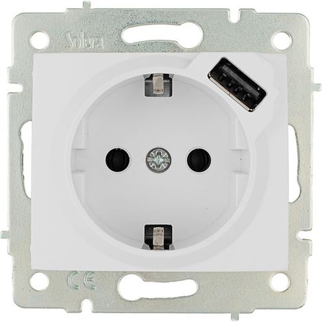 BASE BIPOLAR CON T/TL 16A 250V CON USB POWER S.EUROPA SOLERA ERP60USB