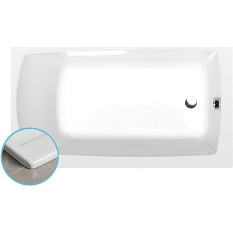 LILY SLIM Bain rectangulaire 130x70x39cm, Blanc