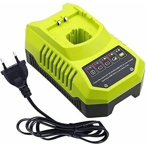 Caricabatterie per Ryobi P117 P118 P118 per batterie al litio NiMH da 9,6 V-18V Ryobi One+ P100 P102 P103 P104 P105 P107 P108 P109 da 18 Volt (1/3)