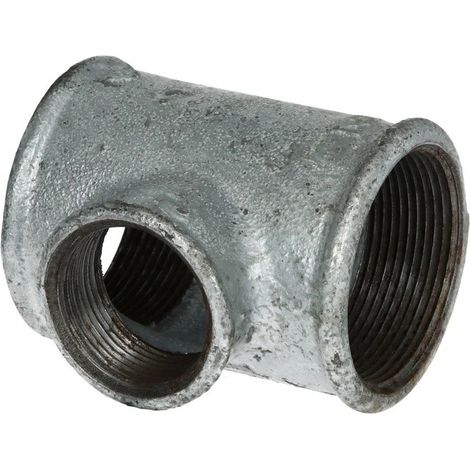 Raccord en fonte malléable té réduit 2’’ x 1 1/4’’ x 2’’ FF/FF/FF