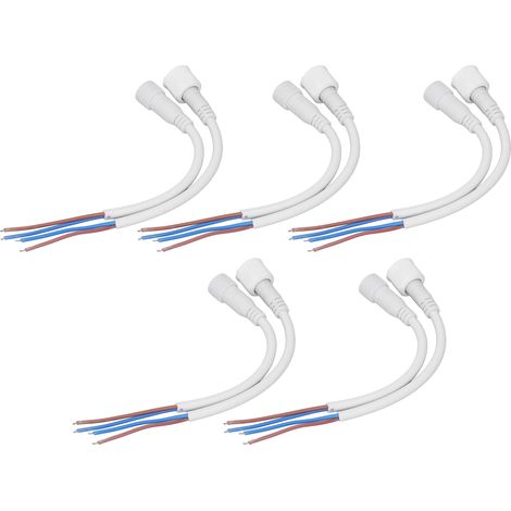 5 Kits de Connecteurs Électriques 2 Pôles Étanches Mâle-Femelle - Raccord Rapide pour Fils (1/5)