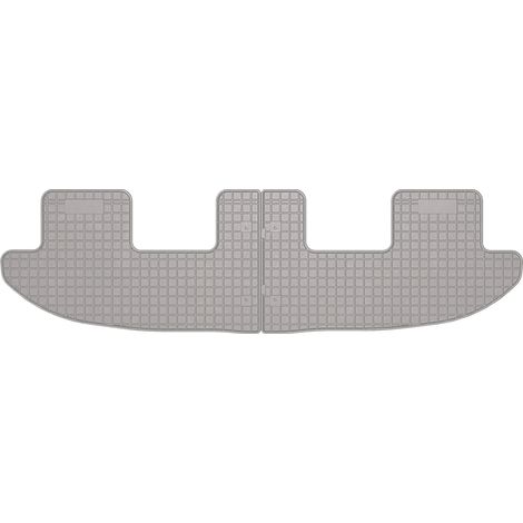 Alfombrillas de goma para coche: Volkswagen Sharan II monovolumen, tercera fila (2010-2022) - color gris a juego. (1/5)
