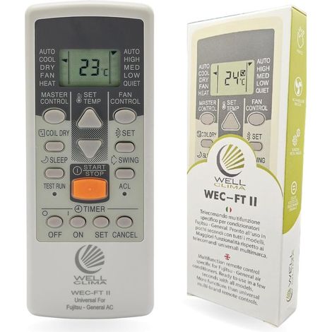 telecomando universale, funzioni avanzate, velocità multiple, condizionatori Fujitsu General (1/5)