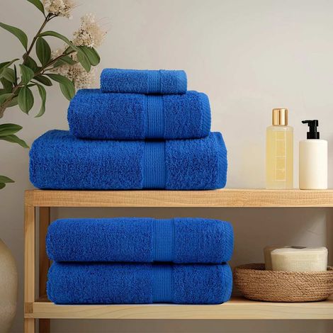 vidaXL Hand Towels "FROGN" 4 pcs Blue 50x100 cm 360 gsm (1/5)