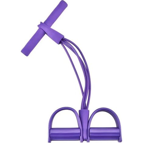 Bande de résistance en latex 8mm – 4 tubes 16kg – Kit avec poignées et sangles de cheville – Pour abdominaux, bras, jambes, yoga