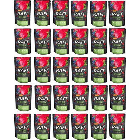 Rafi Pâtée pour chien au gibier en sachets de 300 g (1/2)