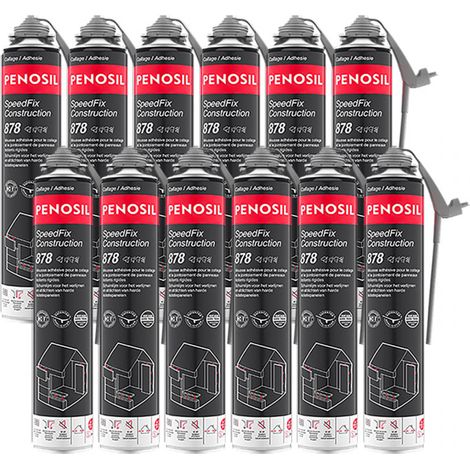 Lot de 12 Mousses colle universelle SpeedFix Construction 878 pistolable 690ml PENOSIL (1/2)