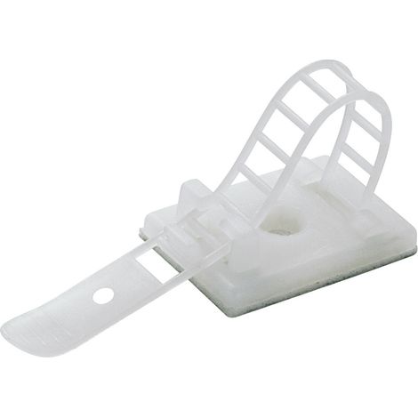 TRU COMPONENTS WCT-85 Befestigungssockel selbstklebend, schraubbar 541211 Bündel-Ø-Bereich 22 mm (ma (1/2)