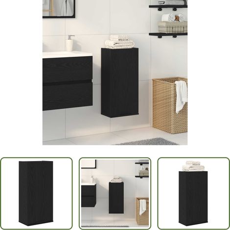 vidaXL Holzwerkstoff - Wandschrank Schwarze Eiche 32 x 20 x 67 cm Holzwerkstoff (1/5)