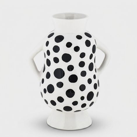 Vaso decorativo in ceramica con manici Elicriso (1/2)