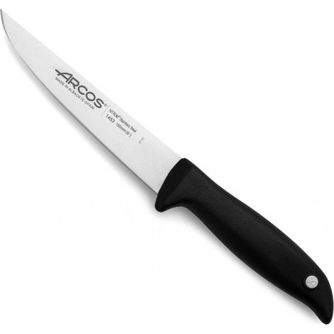 Cuchillo de cocina Arcos Menorca 145300 de acero inoxidable Nitrum y mango de polipropileno con hoja de 15 cm en blíster
