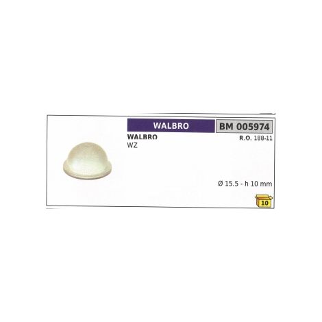 Primer miscela benzina WALBRO WZ Ø15,5mm h 40mm carburatore decespugliatore