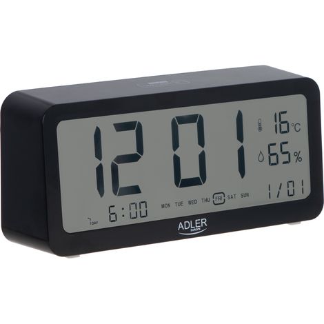 Adler  AD 1195b  Wecker  In  Schwarz  Weckfunktion (1/4)