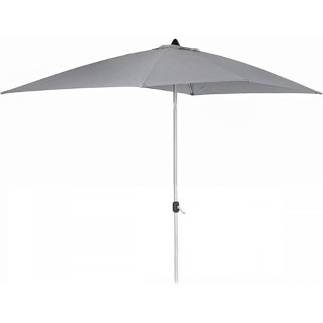 Signature Weave 2 x 3m Rectangular Table Parasol Sun Shade Umbrella Grey Canopy