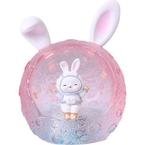Astronaut Weihnachtshase Licht Schreibtisch Baby Neue Kinder Kinderzimmer Jungen Figur Geschenk Zimmer Hase Geburtstag Ornament Home Entzückende Led Weihnachten Nachttisch für Neugeborene Kaninchen Na (1/3)