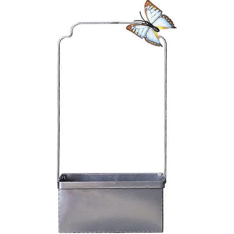 Vase rectangulaire en fer pour jardin, idéal pour toutes les plantes d'intérieur, fleurs et herbes aromatiques. (1/5)