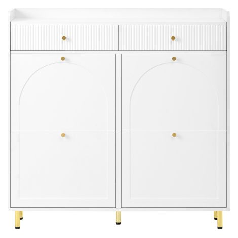 Meuble à chaussures basculant à 3 niveaux — Armoire/coffre de rangement pour l'entrée ou le salon