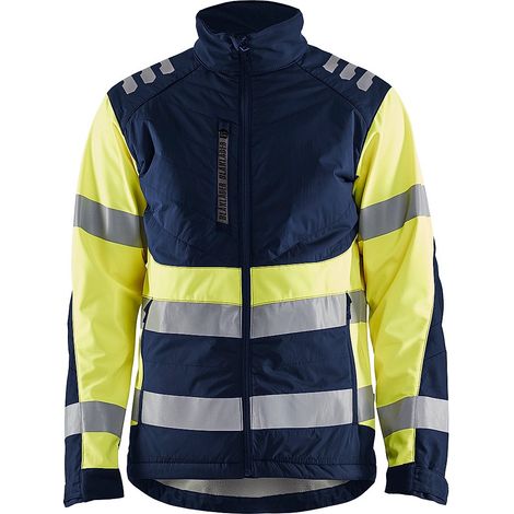 Veste de travail softshell haute visibilité 4497 - Marine/Jaune fluo XS
