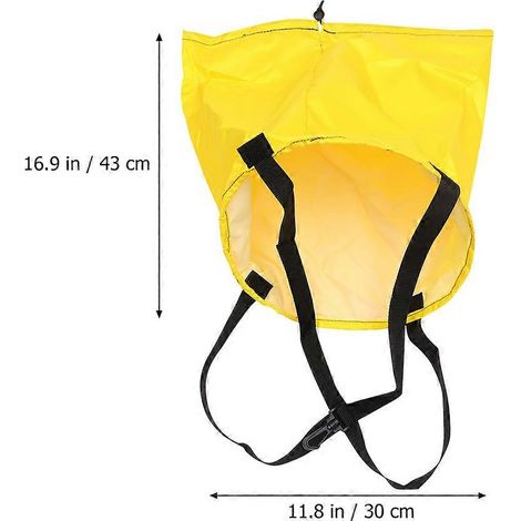 Sac de résistance aquatique pour la natation, utilisé pour le renforcement musculaire (jaune) (1/5)