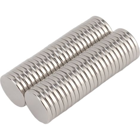50 Stück superstarke, runde Neodym-Scheibenmagnete, starke Seltenerdmagnete zur Selbstmontage im Kühlschrank, Klassenzimmer, Büro oder auf einer Whiteboard-Tafel. (1/5)
