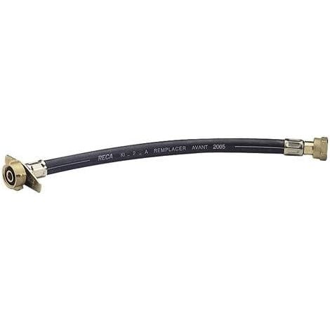 Tuyau Gaz Flexible - 1 Unité - Acier Inoxydable - Résistant Haute Pression - Cuisine et Chauffage Extérieur - Noir 350mm (1/2)